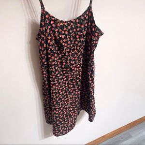 Wild Fable Black and Red Floral Mini Dress